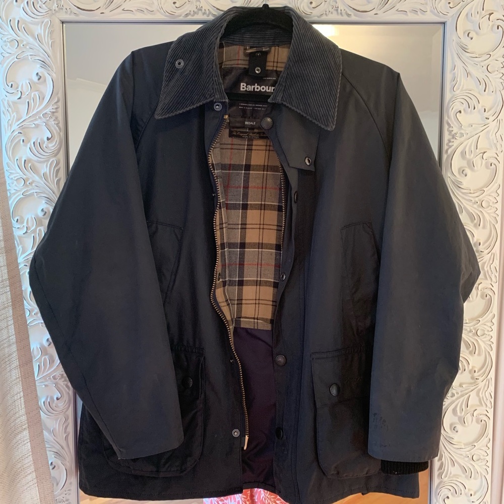 Barbour Bedale Navy Blue Jacket